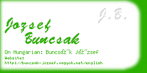 jozsef buncsak business card